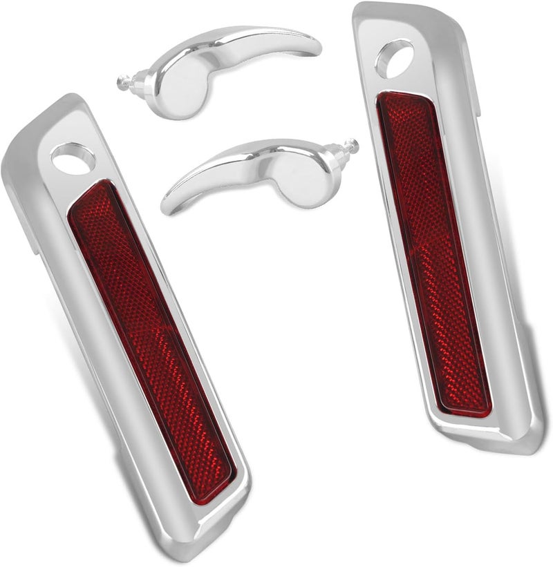 SWESGI Saddle Bag Lid Hinge Covers and Saddlebag Lid Lifters Lever Latch Kit Fit for Harley Touring Street Glide Electra Glide 2014-2024 (Lever C+Reflectors R) - Image 3